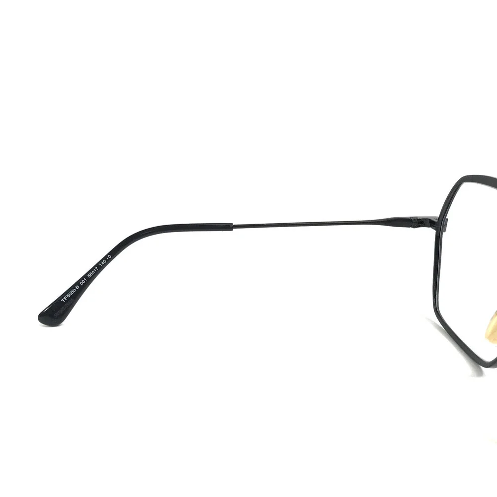 Tom Ford Eyeglasses Frames TF6050-B 001 Black Hexagonal Full Rim 56-17-140